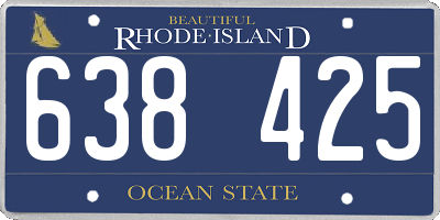 RI license plate 638425