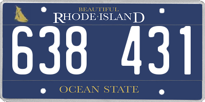 RI license plate 638431