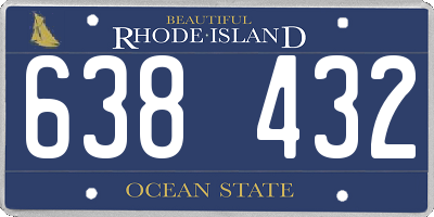 RI license plate 638432