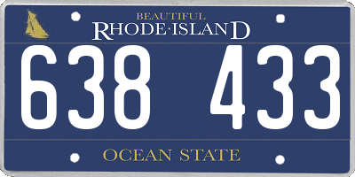 RI license plate 638433