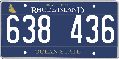 RI license plate 638436