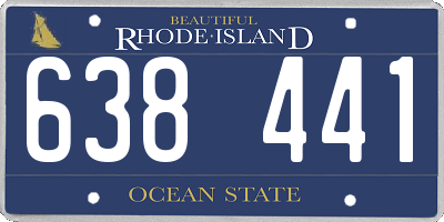 RI license plate 638441