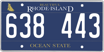 RI license plate 638443