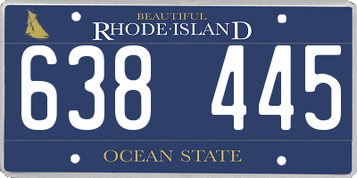 RI license plate 638445