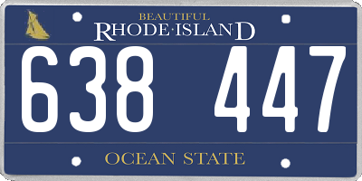 RI license plate 638447