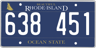 RI license plate 638451