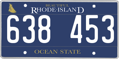 RI license plate 638453