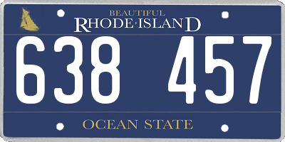 RI license plate 638457
