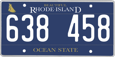 RI license plate 638458
