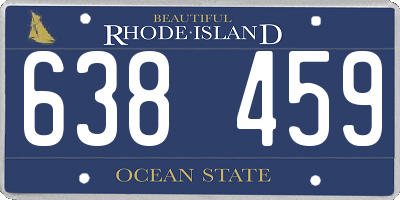RI license plate 638459