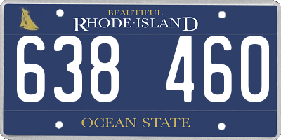 RI license plate 638460