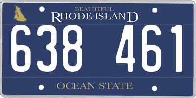 RI license plate 638461