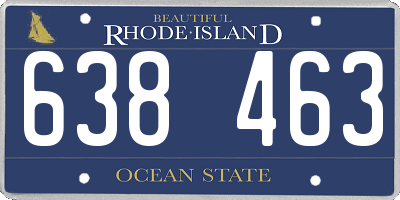RI license plate 638463