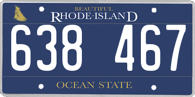 RI license plate 638467