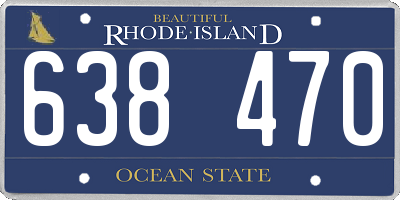 RI license plate 638470