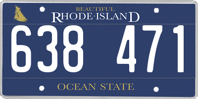 RI license plate 638471