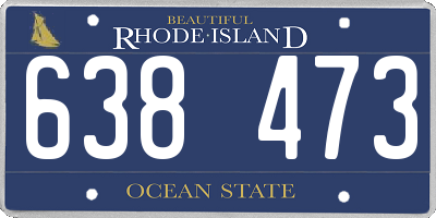 RI license plate 638473
