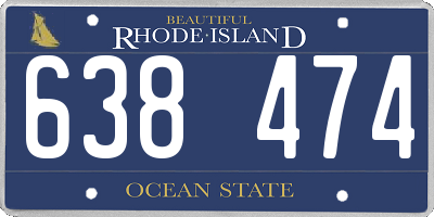 RI license plate 638474