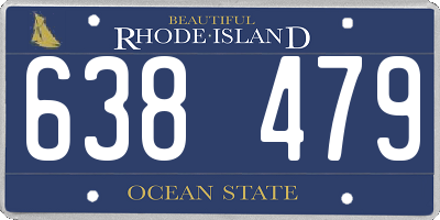 RI license plate 638479
