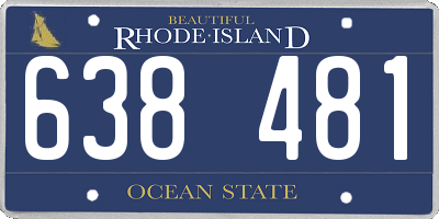 RI license plate 638481