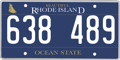 RI license plate 638489