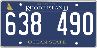 RI license plate 638490