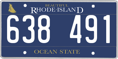 RI license plate 638491