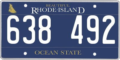 RI license plate 638492