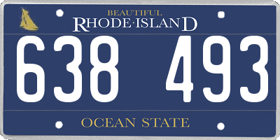 RI license plate 638493