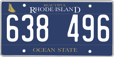 RI license plate 638496