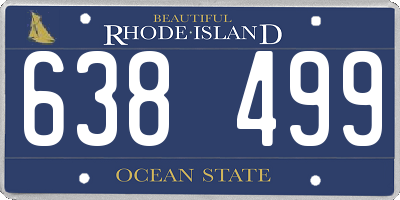 RI license plate 638499