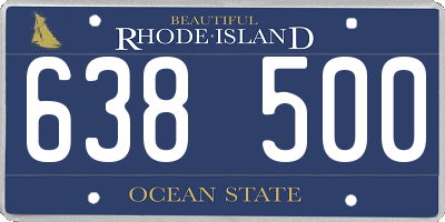 RI license plate 638500