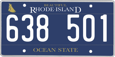 RI license plate 638501