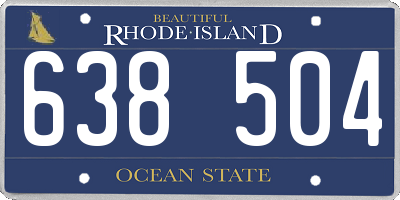 RI license plate 638504