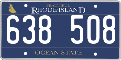 RI license plate 638508