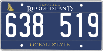 RI license plate 638519