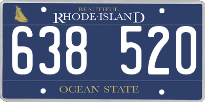 RI license plate 638520