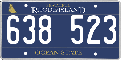 RI license plate 638523