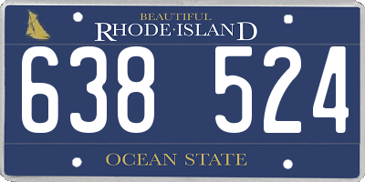 RI license plate 638524
