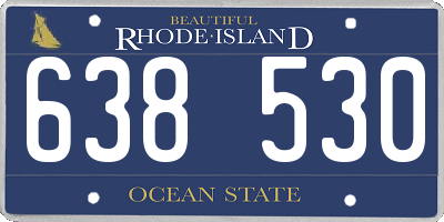 RI license plate 638530