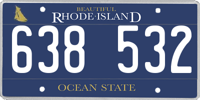 RI license plate 638532