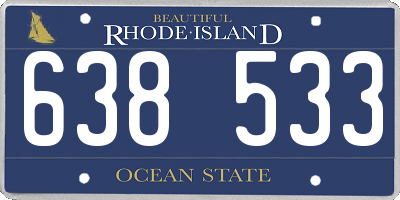 RI license plate 638533