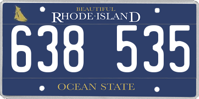 RI license plate 638535