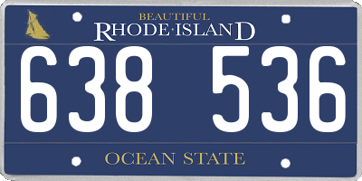 RI license plate 638536