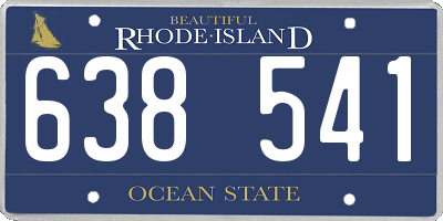 RI license plate 638541