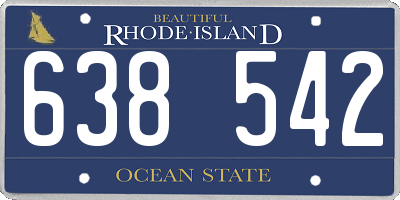RI license plate 638542