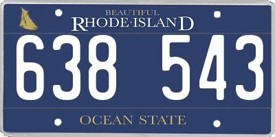 RI license plate 638543