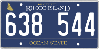RI license plate 638544