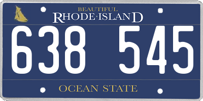 RI license plate 638545
