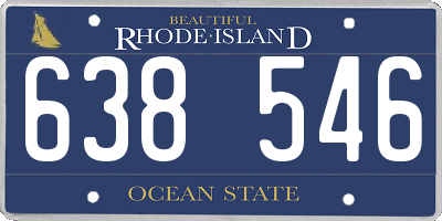 RI license plate 638546